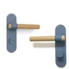 Türdrücker-Garnitur mit Langschild | Blau | Modernes Design Produktbild-Vorschau 3