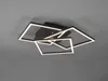 A modern, geometric ceiling light fixture with multiple square frames illuminated by LED lights, mounted on a plain gray ceiling. Náhľad obrázku produktu