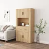 vidaXL Highboard Sonoma Dubové drevo Materiál Náhľad obrázku produktu 1