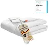 A folded white duvet on a white background with a tag attached. Produktbild-Vorschau
