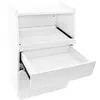 A white cabinet with an open drawer and a shelf. Produktbild-Vorschau