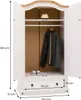 Kleiderschrank CAMPO mit Türen & Schublade weiß/natur Produktbild-Vorschau 7