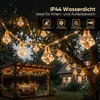 SALCAR 5M Solar Lichterkette Außen Vintage Hanfseil 10 Produktbild-Vorschau 5