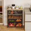 Regał Szafka Kuchenna Jasny Brąz Industrialny Drewno Retro Podgląd zdjęcia produktu 3