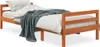 Design Massivholzbett Wachsbraun 90x190 cm Kiefer, Produktbild-Vorschau 1