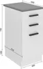 Belini Unterschrank Küche, Küchenunterschrank 40 cm Breite. Produktbild-Vorschau 3