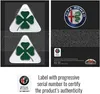 Adesivi 3D Alfa Romeo Quadrifoglio Verde ufficiali, destra Anteprima dell’immagine prodotto 4