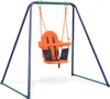 A child's swing set with an orange baby seat. Náhľad obrázku produktu