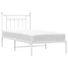 vidaXL Cadre de lit avec tête de lit en métal blanc 80x200 Voir les images du produit 1