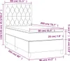 Boxspringbett mit Matratze Hellgrau 80x200 cm Stoff Produktbild-Vorschau 5