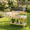 COSTWAY Cucina giocattolo 2 in 1, con piano scorrevole, Anteprima dell’immagine prodotto 8