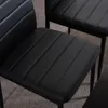 A close-up view of the seat and backrest of a black chair. Podgląd zdjęcia produktu