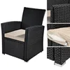 Gartensessel Rattansessel Stuhl aus Polyrattan Schwarz & Produktbild-Vorschau 2