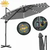 Faziango Sonnenschirm Ampelschirm 3x3 m Grau mit Solar LED, Produktbild-Vorschau 1