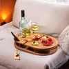 Couchbar für Wein Eiche mit 4 Glasschalen - Getränkehalter Produktbild-Vorschau 1