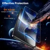 A smartphone screen protector is shown being impacted by a large object in a space-themed background. Produktbild-Vorschau