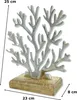 Metall Skulptur mit Holz-Fuß silber-braun Koralle 23 x 25cm Produktbild-Vorschau 4