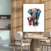 MuchoWow® - Leinwandbilder - Elefanten - Tiere - Farbe - Produktbild-Vorschau 5
