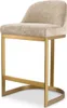 Casa Padrino Luxus Barstuhl Sandfarben / Messing 53 x 48 x Produktbild-Vorschau 1