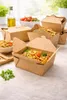 Menübox aus Pappe – Lunchbox Take-away – Braun – 225×165×88 Produktbild-Vorschau 6