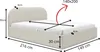 GUTTO Polsterbett MOON Beige 140x200 Metall-Lattenrost Produktbild-Vorschau 7