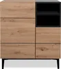 Kommode Ted 80cm 2 Türen - Eiche/schwarz Produktbild-Vorschau 11
