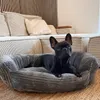 Hundebett Cordo · dunkelgrau · M · ca. 115 x 100 x 20 cm Produktbild-Vorschau 4