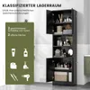 Hochschrank 190cm, freistehender Badschrank, 4 Türen, 2 Produktbild-Vorschau 4