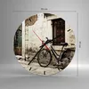 Wanduhr - Rund - Glasuhr - Straße Fahrrad Stadt Ruinen - Produktbild-Vorschau 3