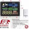 A weather station with an outdoor sensor, displaying various weather information and time. Produktbild-Vorschau