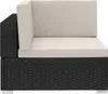 vidaXL 4-częściowa sofa ogrodowa z poduszkami z czarnego Podgląd zdjęcia produktu 5