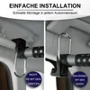 Two close-up views of a car accessory being installed on the ceiling of a car. Produktbild-Vorschau