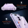 A clear phone case is shown on a dark background, with text highlighting its features. Anteprima dell’immagine prodotto