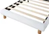 Bílá samostatná postel 90 x 200 cm s dřevěným roštem a Náhled obrázku produktu 9