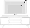 Mobile TV Focus 135 cm in rovere Artisan bianco – piano in Anteprima dell’immagine prodotto 5
