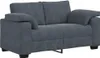 Sofa dwuosobowa Ciemnoszara 160x77x82 cm Aksamit Podgląd zdjęcia produktu 1