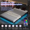 A bed with LED lighting controlled by a smartphone app. Produktbild-Vorschau