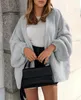Oversize-Cardigan für Damen, offenes Design vorne, grob Produktbild-Vorschau 2