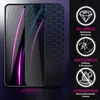 A product image showcasing a phone screen protector with hexagonal pattern and marketing icons. Anteprima dell’immagine prodotto
