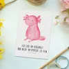 Mr. & Mrs. Panda Postkarte Axolotl Niedlich - Weiß - Produktbild-Vorschau 2