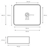 HAGO24 Waschbecken Keramik Aufsatzwaschbecken 505x395x135mm Produktbild-Vorschau 6