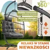 Fotel wiszący ELONEO z podstawą, wygodny fotel bujany do Podgląd zdjęcia produktu 6