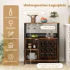 COSTWAY Weinschrank, Küchenschrank mit Weinregal & Produktbild-Vorschau 4
