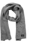 A gray knitted scarf is laid out on a white background. Anteprima dell’immagine prodotto