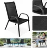 A collage of images showing outdoor chairs, close-ups of the chair material and armrest, and a person using the chair. Anteprima dell’immagine prodotto