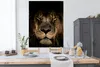 MuchoWow® Poster Löwe - Tiere - Schwarz - Porträt 120x160 Produktbild-Vorschau 3