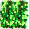 Polyester Pompons Mix Grün 120 Stk. Produktbild-Vorschau 1