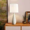 HOME DELUXE Große Tischlampe mit Stoffschirm MELVA - Weiß | Produktbild-Vorschau 2