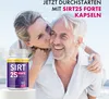 A couple embracing on a beach, with a product bottle in the foreground. Produktbild-Vorschau