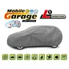 A car cover product image with marketing elements and feature icons. Voir les images du produit